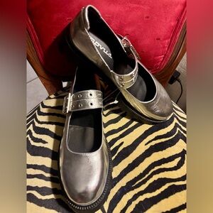 Silver Mary Jane Shoes